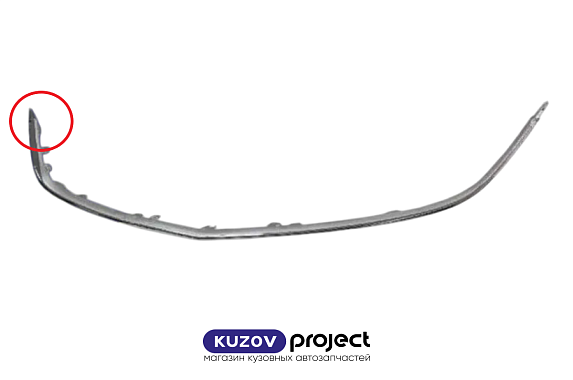 Молдинг решетки радиатора (хром) Opel Astra (J) 2009-2012 (Тайвань / Сломан) Дисконт 50%